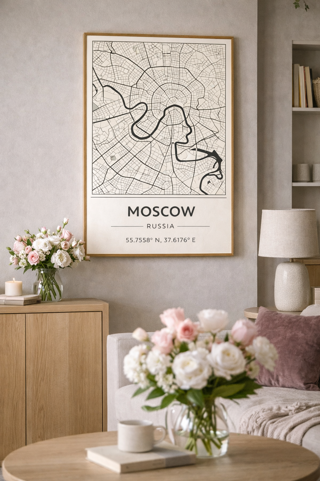 Moscow map - Poster