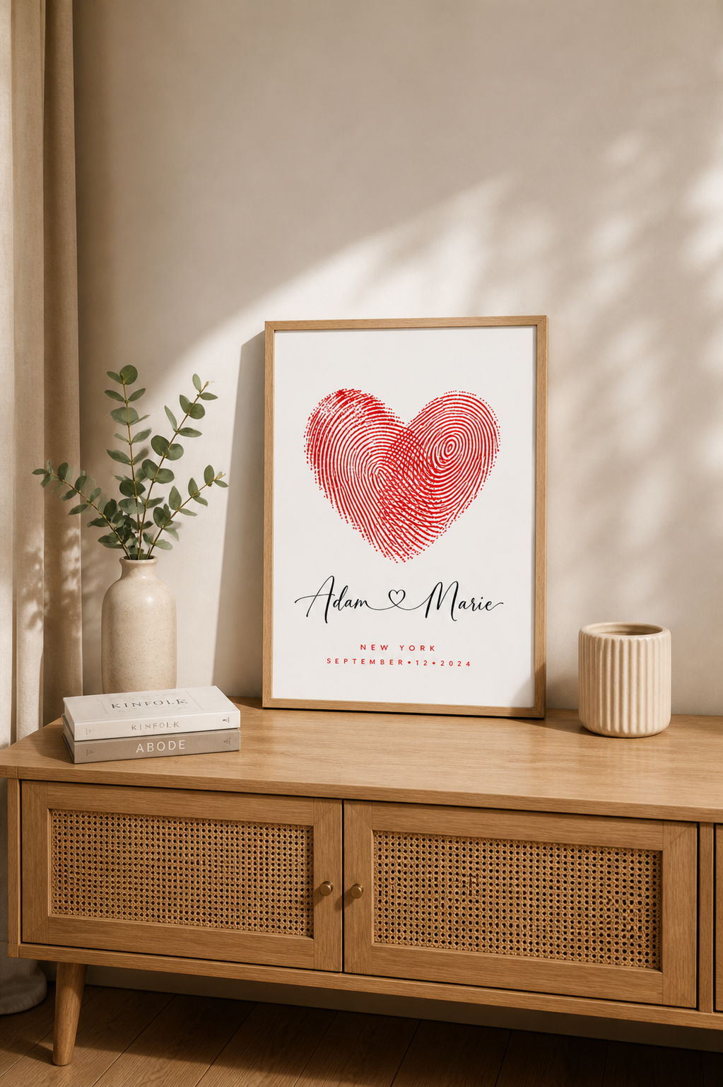 Custom Fingerprint Heart Poster
