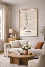 Plattegrond Rome - Poster