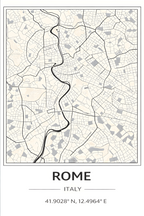 Plattegrond Rome - Poster