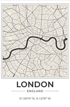 Plattegrond Londen - Poster