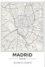 Plattegrond Madrid - Poster
