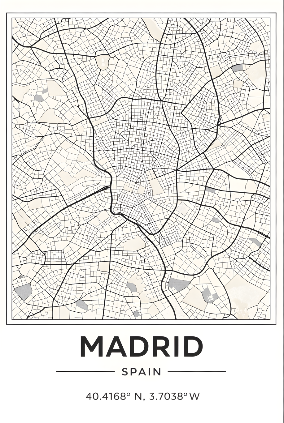 Madrid map - Poster