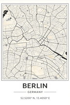 Berlijn plattegrond - Poster