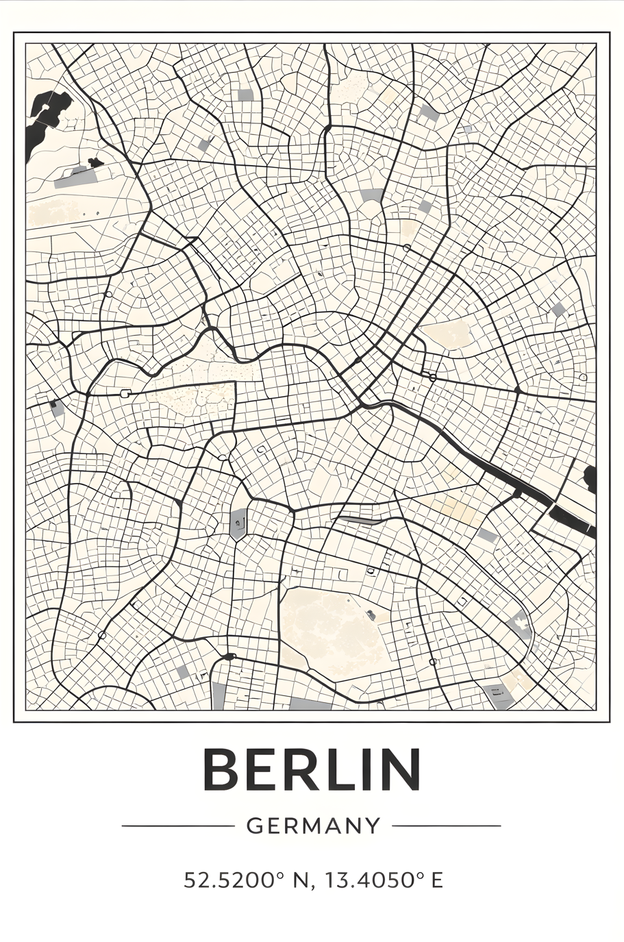 Berlin map - Poster