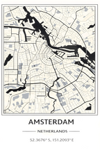 Amsterdamkaart - Poster